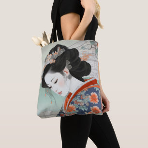 Tote Bag Geisha Colorful Ukiyo-e