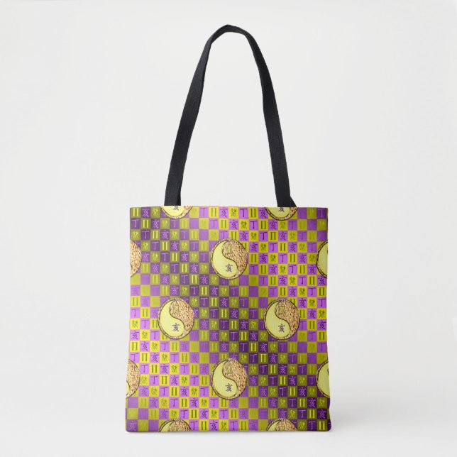 Tote Bag Gémeaux & Sanglier de Feu (Devant)