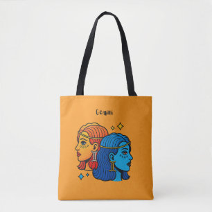 Tote Bag Gémeaux Signe du Zodiaque Pop Art - Jumeaux Célest