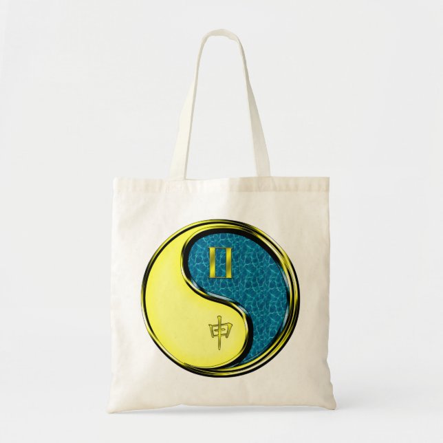 Tote Bag Gémeaux & Singe d'eau (Devant)