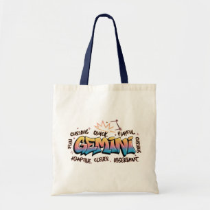 Tote Bag Gémeaux Zodiaque Graffiti