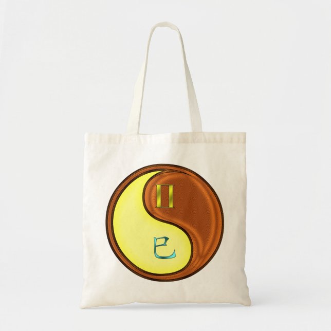 Tote Bag Gemini et serpent à bois (Devant)