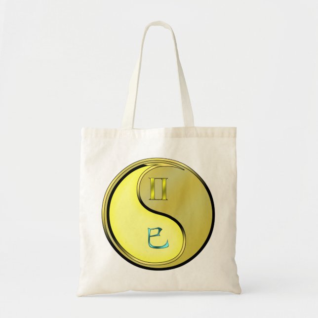 Tote Bag Gemini et serpent métallique (Devant)