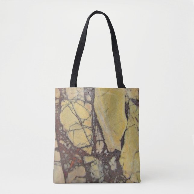 Tote Bag Gemstone Red Yellow Agate Photo Minéral poli (Devant)