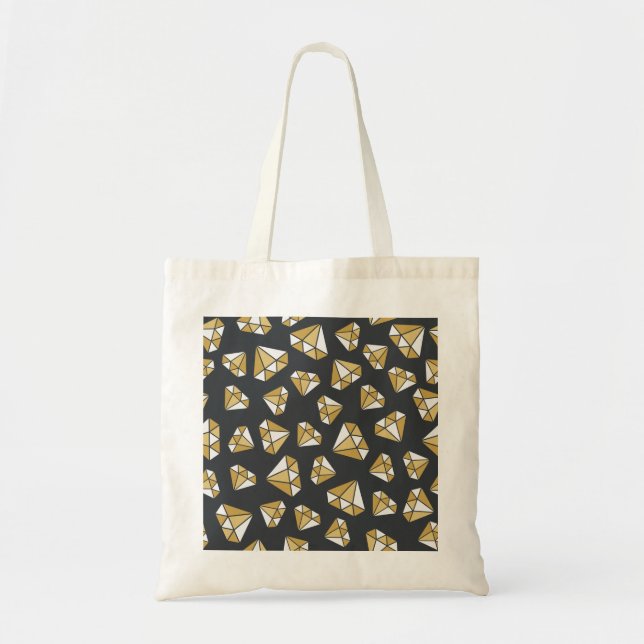 Tote Bag Gemstone Thème Vintage Motif sans couture. (Devant)