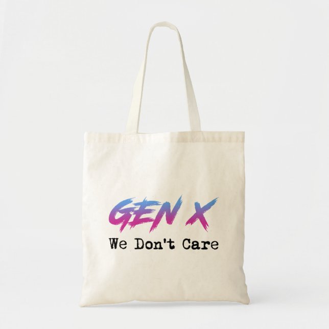 Tote Bag Gen X - On S'en Fout (Devant)