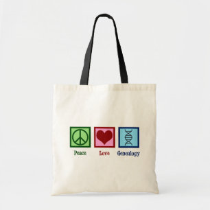 Tote Bag Généalogie de l'amour de la paix Cute