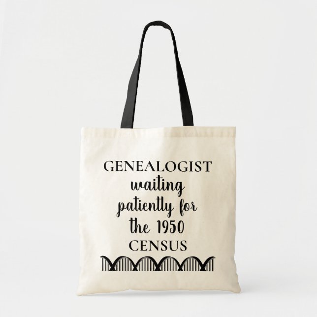 Tote Bag Généalogie Drôle Généalogiste Recensement (Devant)