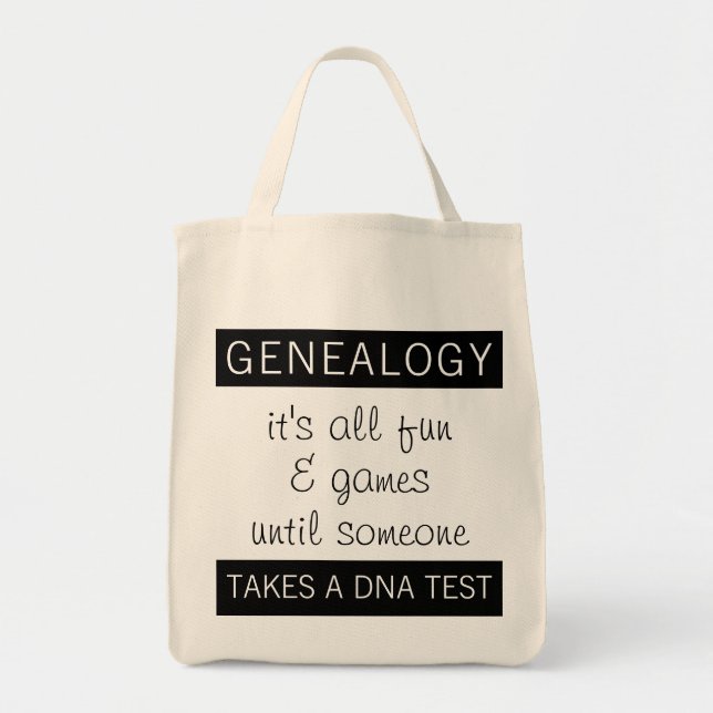 Tote Bag Généalogie drôle Test ADN Histoire familiale (Devant)