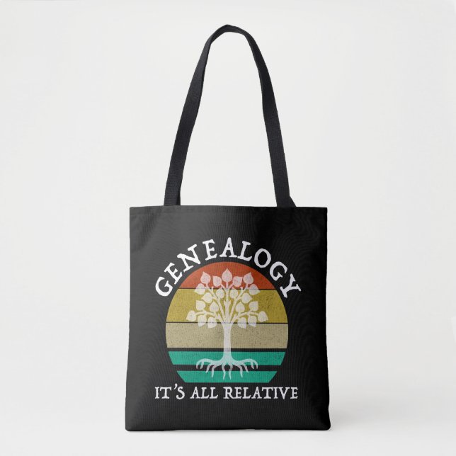 Tote Bag Généalogie - Tout est relatif (Devant)