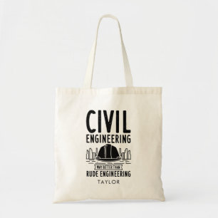 Tote Bag Génie civil beaucoup mieux Gag personnalisé