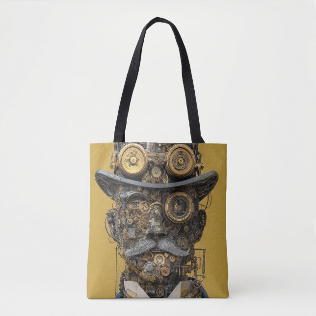 Tote Bag Gentleman Mécanique Steampunk (Devant)