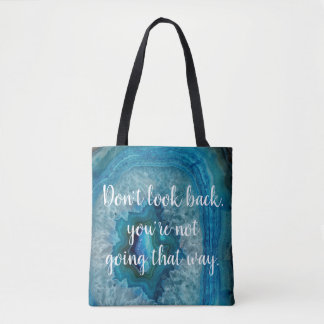 Tote Bag Géode Bleu Rock Agent minéral Citation de cristal