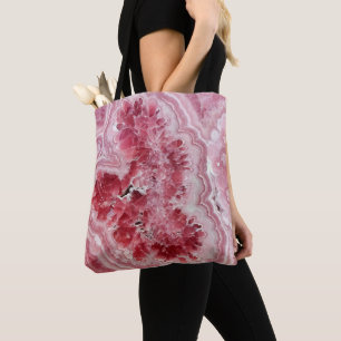 Tote Bag Géode cristal rose