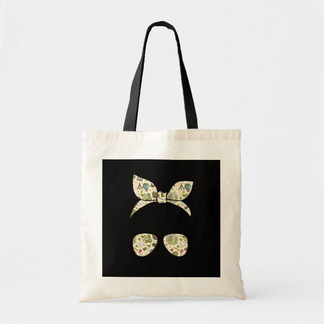 Tote Bag Geography Teacher Messy Bun Life Hair Glasses (Devant)