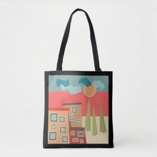 Tote Bag Géomètre de paysage artistique minimaliste moder