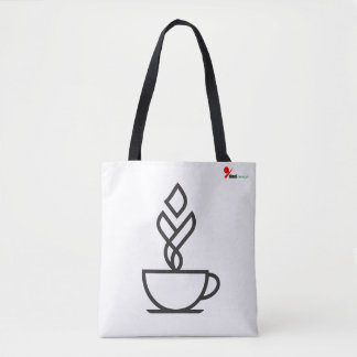 Tote Bag Geometric Steam Coffee Cup  – Minimalist Te