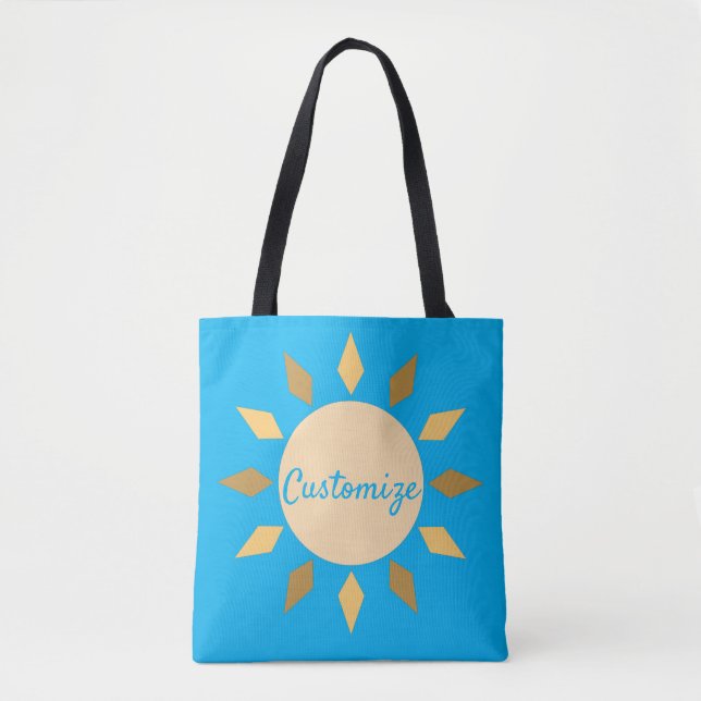 Tote Bag Geometric Sun Circle Thunder_Cove (Devant)