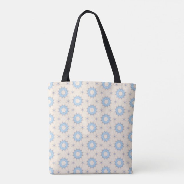 Tote Bag Géométrie Blue Starburst (Dos)