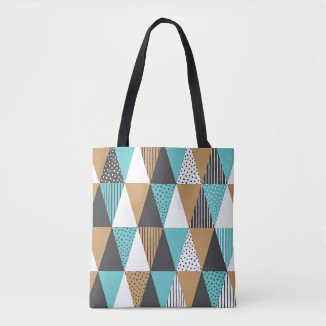 Tote Bag Géométrie vintage : illustration Abstraite. (Devant)