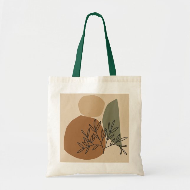 Tote Bag Géométrique, abstraite, minimale, moderne, pastel, (Devant)