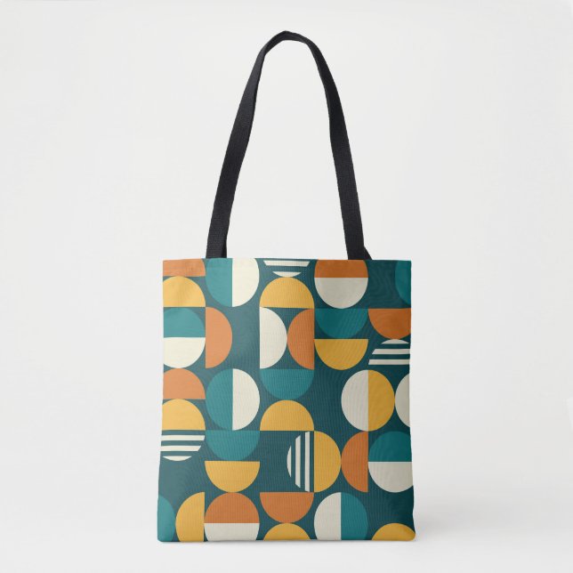 Tote Bag Géométrique Du Milieu Du Siècle : Conception Rétro (Devant)