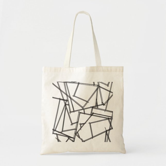 Tote Bag Géométrique noir et blanc (Devant)
