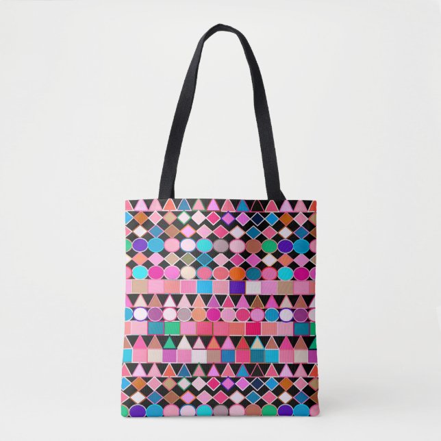 Tote Bag Géométrique Tribal moderne, (Devant)
