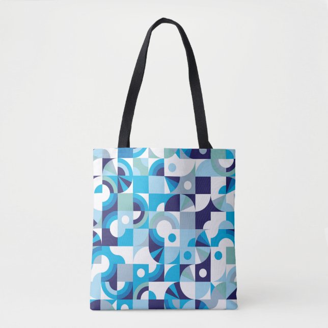 Tote Bag Géométrique Vibrante : Moderne sans couture (Devant)