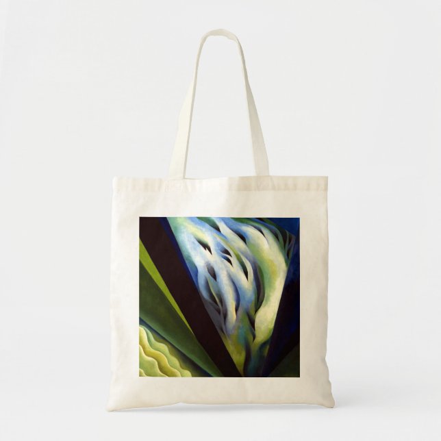 Tote Bag Georgia O Keeffe Musique bleue et verte (Devant)