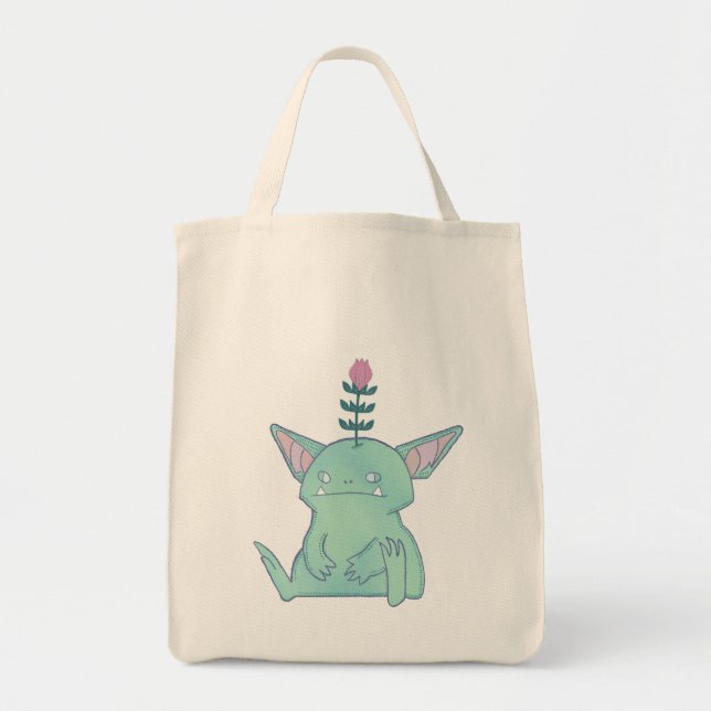 Tote Bag Gérald le Gobelin | Créature Fantastique Mignonne  (Devant)