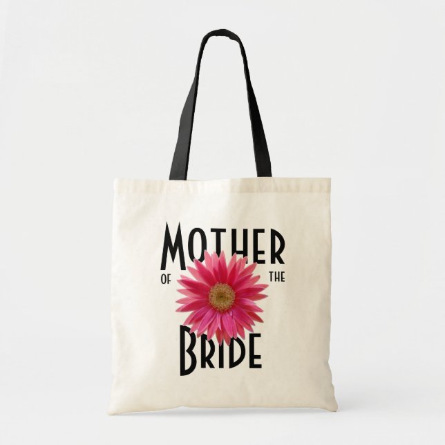 Tote Bag Gerbera Rose Daisy/ Mariage (Devant)