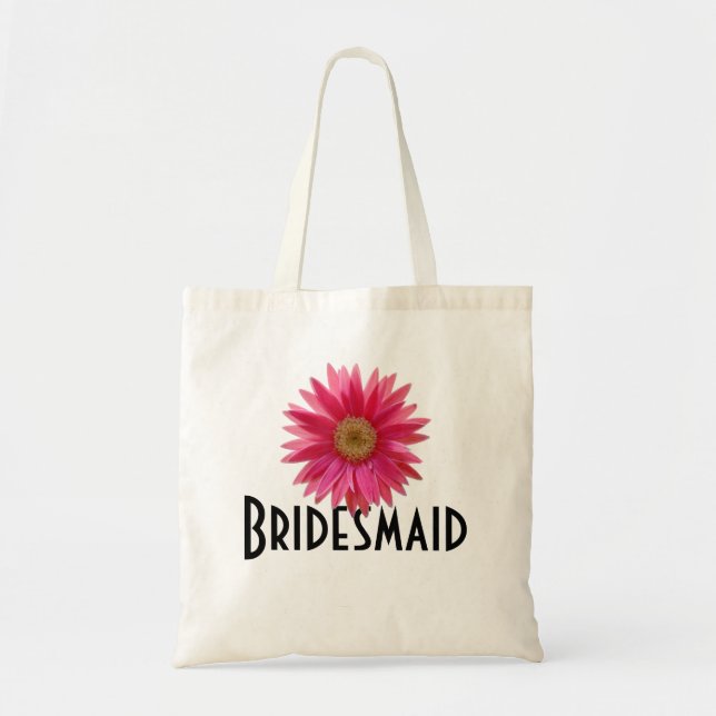 Tote Bag Gerbera Rose Daisy/ Mariage (Devant)