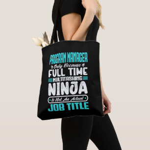 Tote Bag Gestionnaire de programme Titre de l'emploi Profes