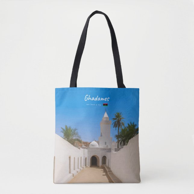Tote Bag Ghadames, Libye - Mosquée Blanche (Devant)