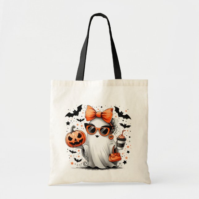 Tote Bag Ghost d'Halloween drôle (Devant)