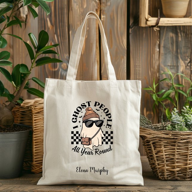 Tote Bag Ghost People Toute L'Année Drôle Personnalisé Hall (Créateur téléchargé)