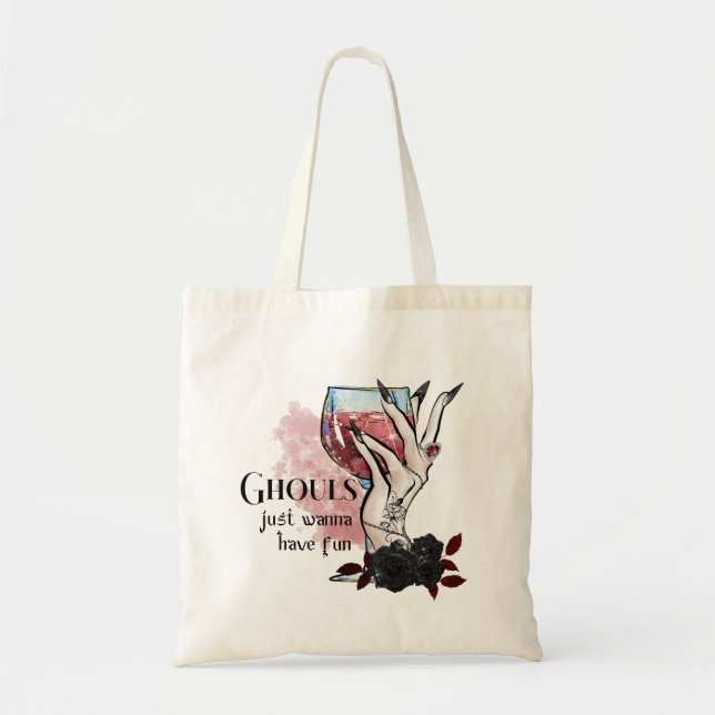 Tote Bag Ghouls veut juste s'amuser Halloween (Devant)