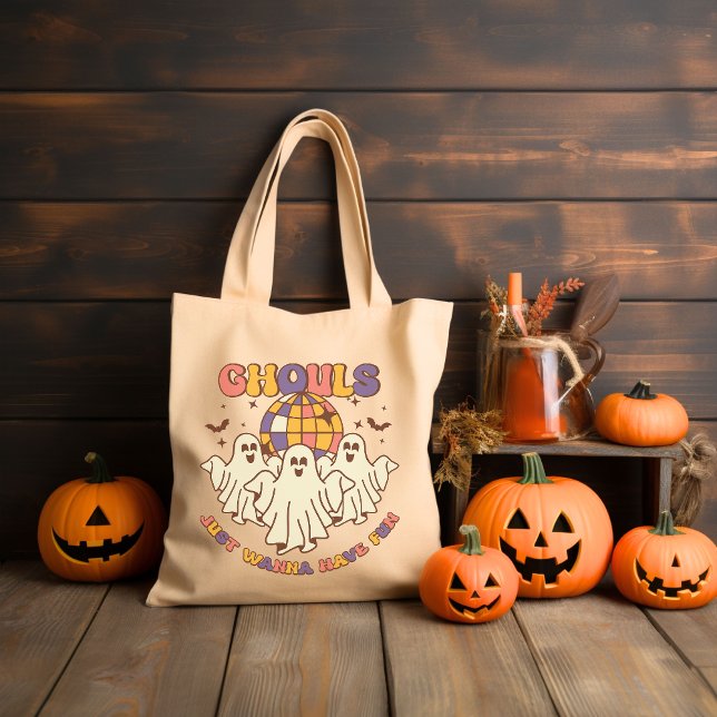 Tote Bag Ghouls veut juste s'amuser Halloween Super (Créateur téléchargé)