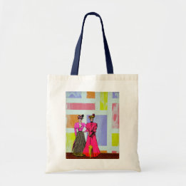 Tote Bag Gibson Girls in a Mondrian Motif