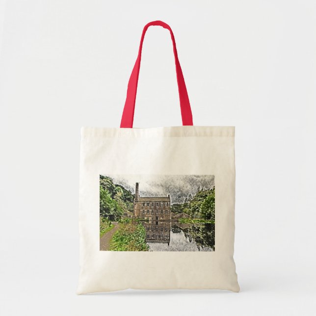 Tote Bag Gibson Mill Reflection - Hardcastle Crags (Devant)