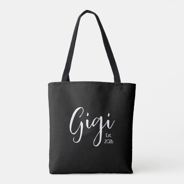 Tote Bag Gigi Established écriture blanche  (Dos)