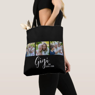 Tote Bag Gigi Script Black 3 Photo établi