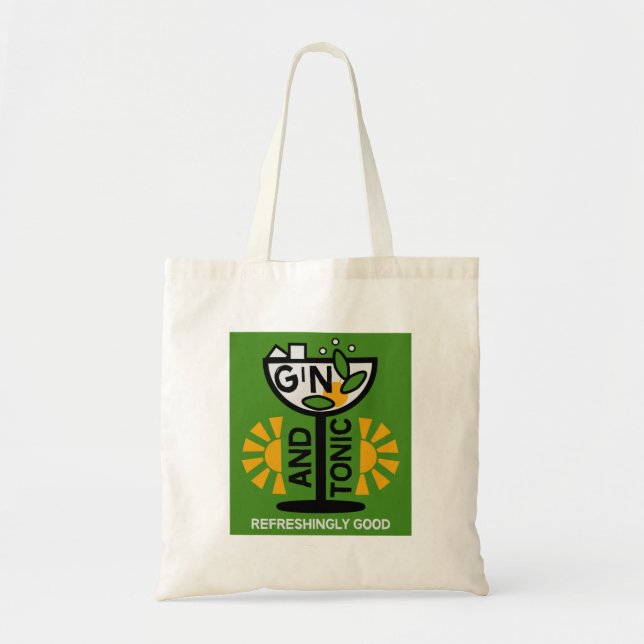 Tote Bag Gin vintage Et Art Tonique (Devant)