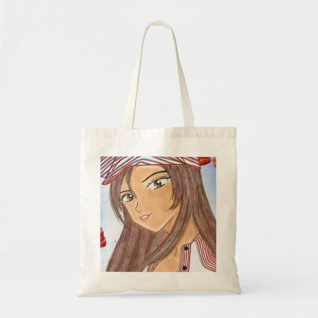 Tote Bag Ginessa creuse des tomates (Devant)