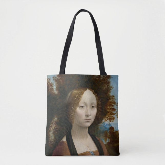 Tote Bag Ginevra de Benci par Léonard de Vinci (Devant)