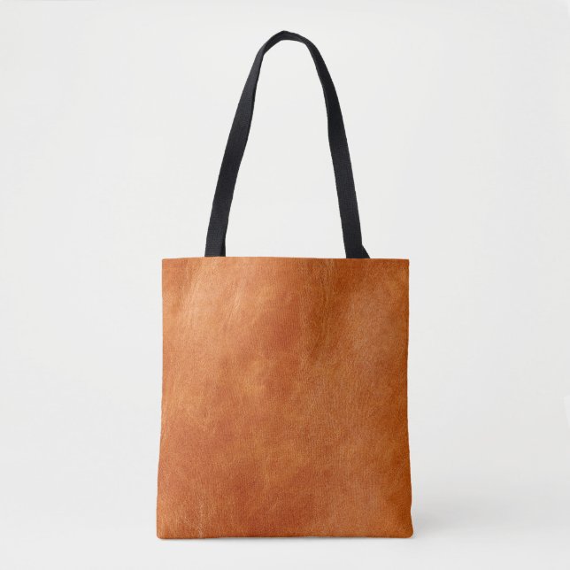 Tote Bag Gingembre rustique lisse cuir naturel (Devant)