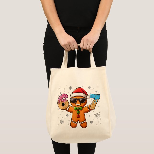 Tote Bag Gingerbread Cool 67 — Numéros de glace de fêtes (Devant (produit))