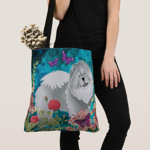 Tote Bag GINGKO LE CHOW BLUE FOURRE-TOUT ou CROSSBODY