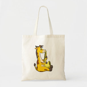 Tote Bag Girafe at Music with Saxophone.PNG